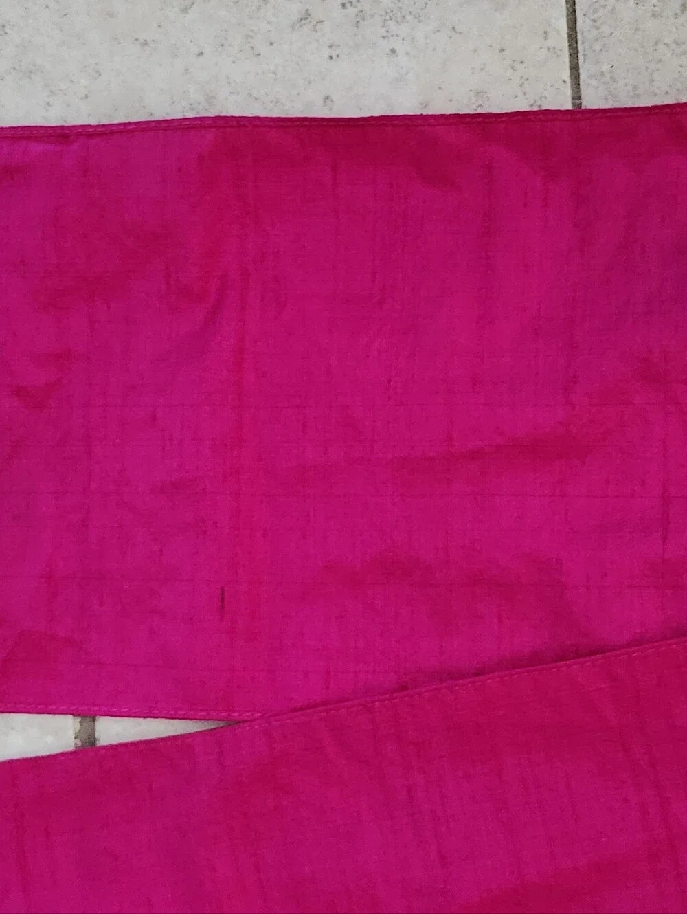 Accessory Street Vibrant Fuchsia Long Thin Silk Head Scarf/Scarf
